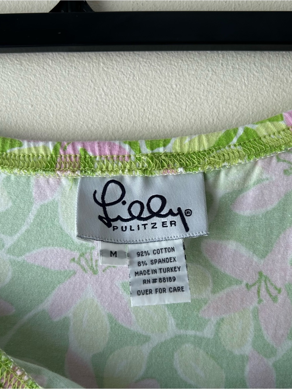 Lilly Pulitzer Vintage Cotton Maxi Skirt Floral Green Pink M - Picture 3 of 11